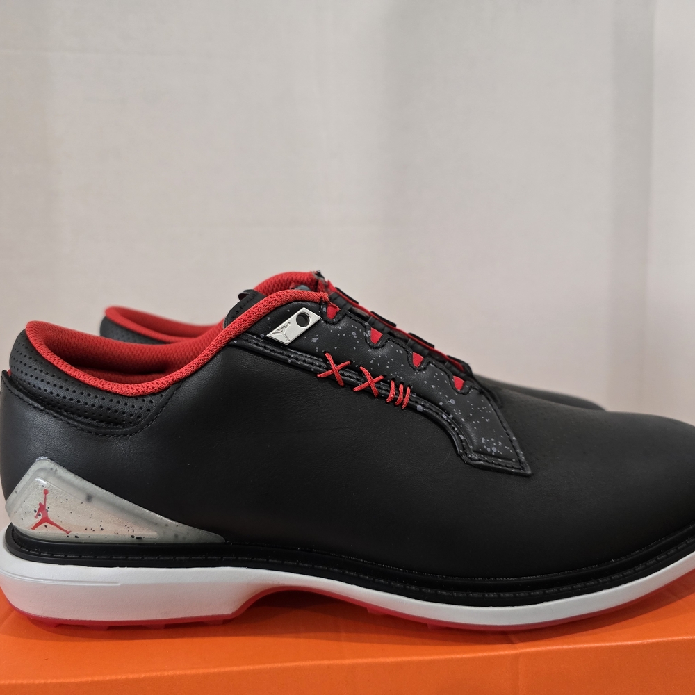 Jordan Black and Red Sneakers with Breathable Mesh and Padded Tongue